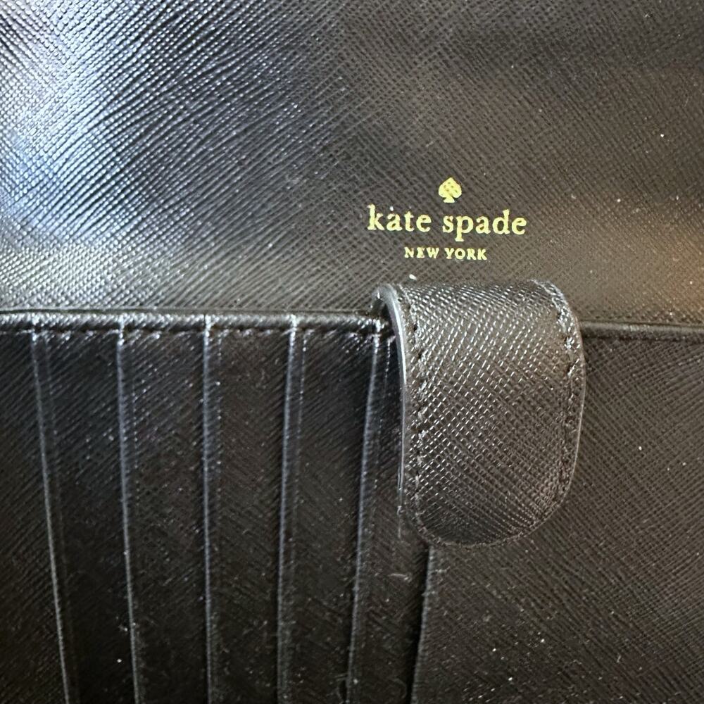 Kate Spade Womens Handbag Purse Black Small Wallet Minimalist Capsule Everyday - Picture 5 of 10